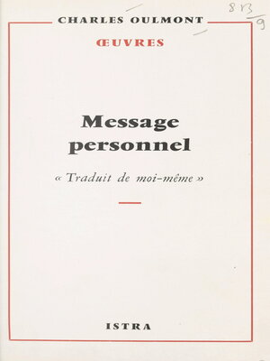 cover image of Message personnel